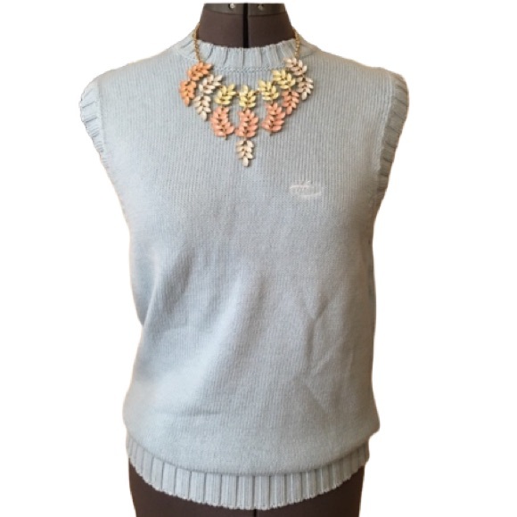 Hemmond Ice Blue Sleeveless Knit Sweater Size EU 48 - Picture 1 of 11